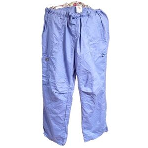 KOI Women's Workwear Scrub Pants, Blue Plus Size 2XL/2XG